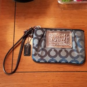 Coach Blue Wristlet